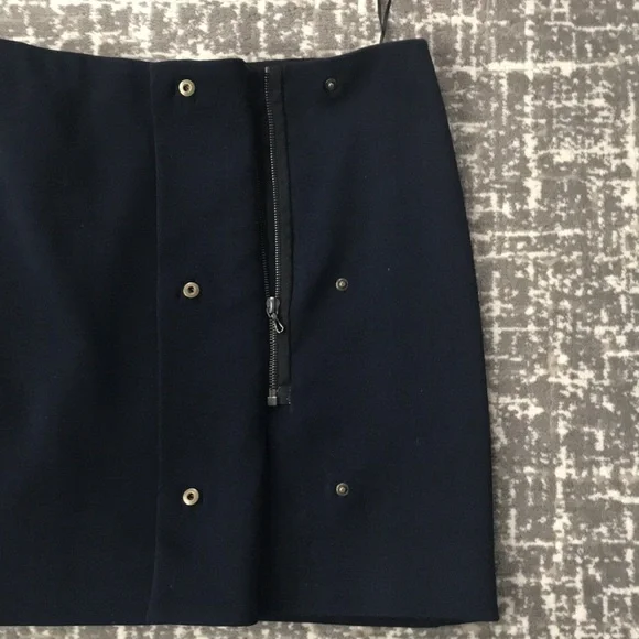 Authentic Lanvin Navy Blue wool mini skirt